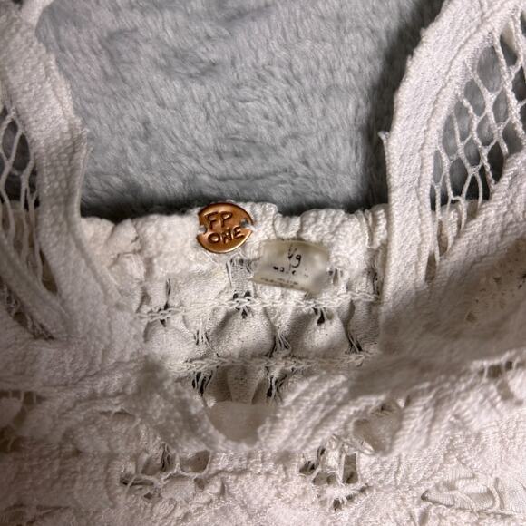 Free People Lace Bralette Womens XS Black Criss Cross Back Boho Feminine Dainty - Picture 5 of 6